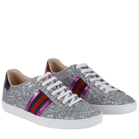 silver gucci sneakers women.